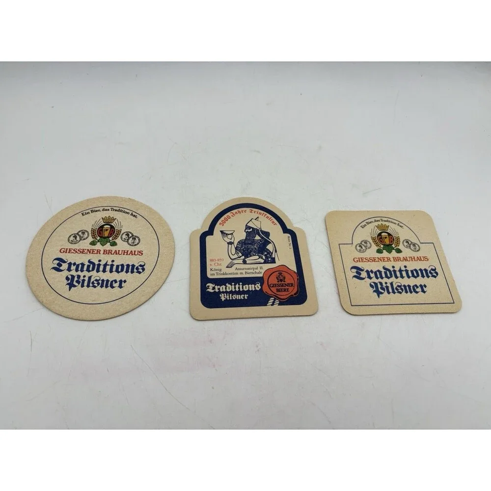 Vintage Giessener Brauhaus Beer Coasters Germany FRG 2nd BN 92nd Artillery Lot 3